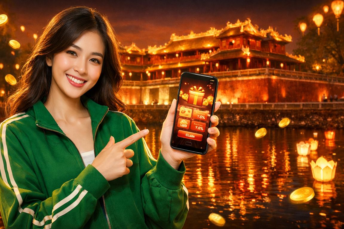 Khung cảnh người chơi cá cược tại chợ đêm Huế